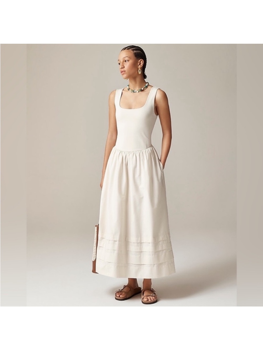 J Crew Dress S Mixy Natural